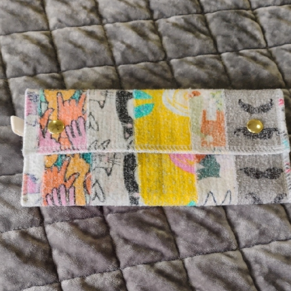 Marley's Monsters Multi-Color Patterned Recycled Felt Wallet